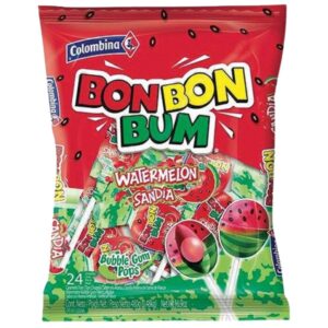 BON BON BUM SANDIA COLOMBINA 408 gr 24 PIEZAS
