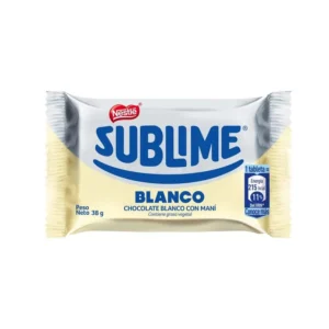 Chocolate Blanco con Maní Sublime Sonrisa 38g
