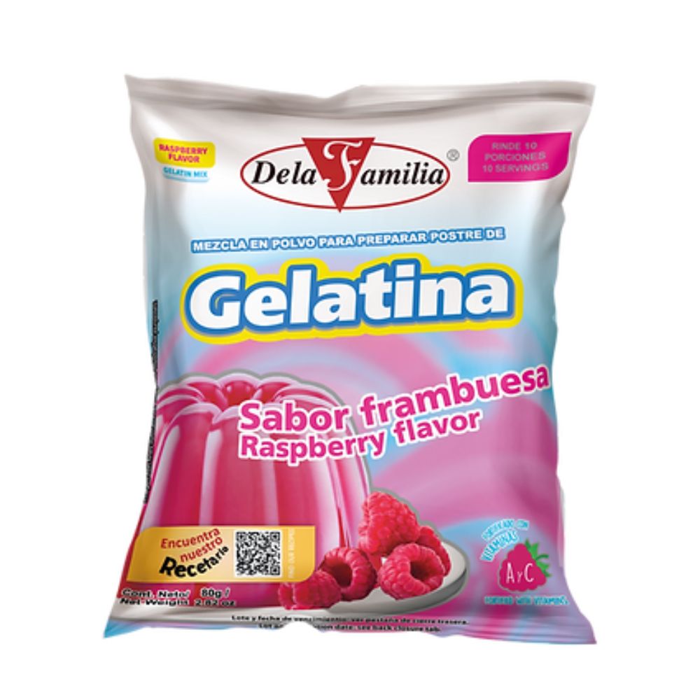GELATINA DE LA FAMILIA SABOR FRAMBUESA