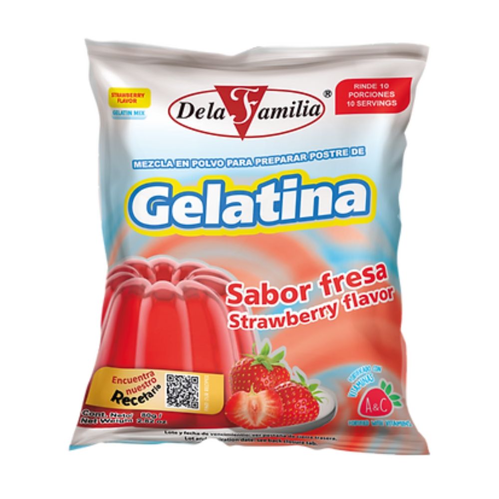GELATINA DELA FAMILIA SABOR FRESA